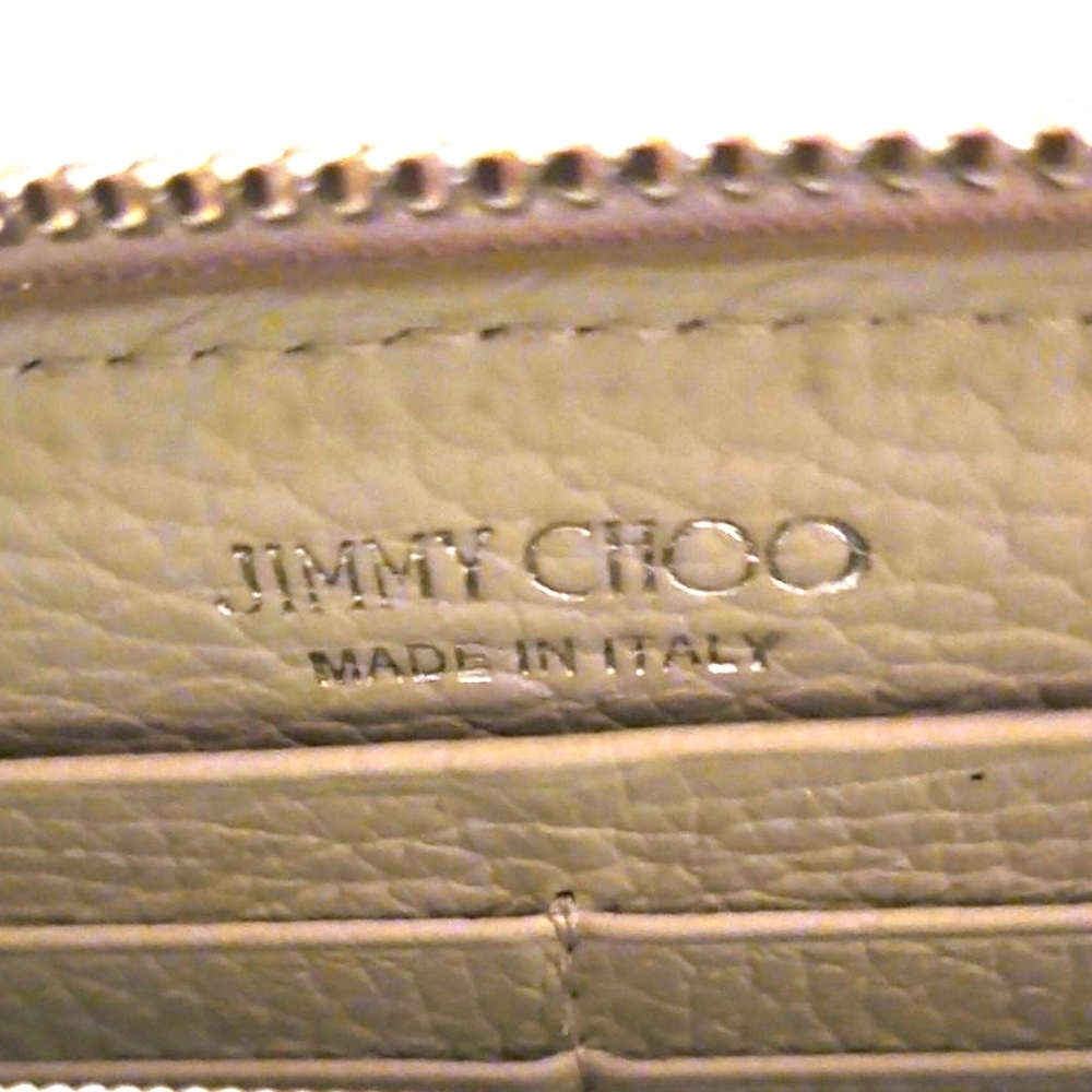 Jimmy Choo Filipa Cream Star-Studded Long Zip-around Wallet, Dust Cover, COA - Picture 6 of 8